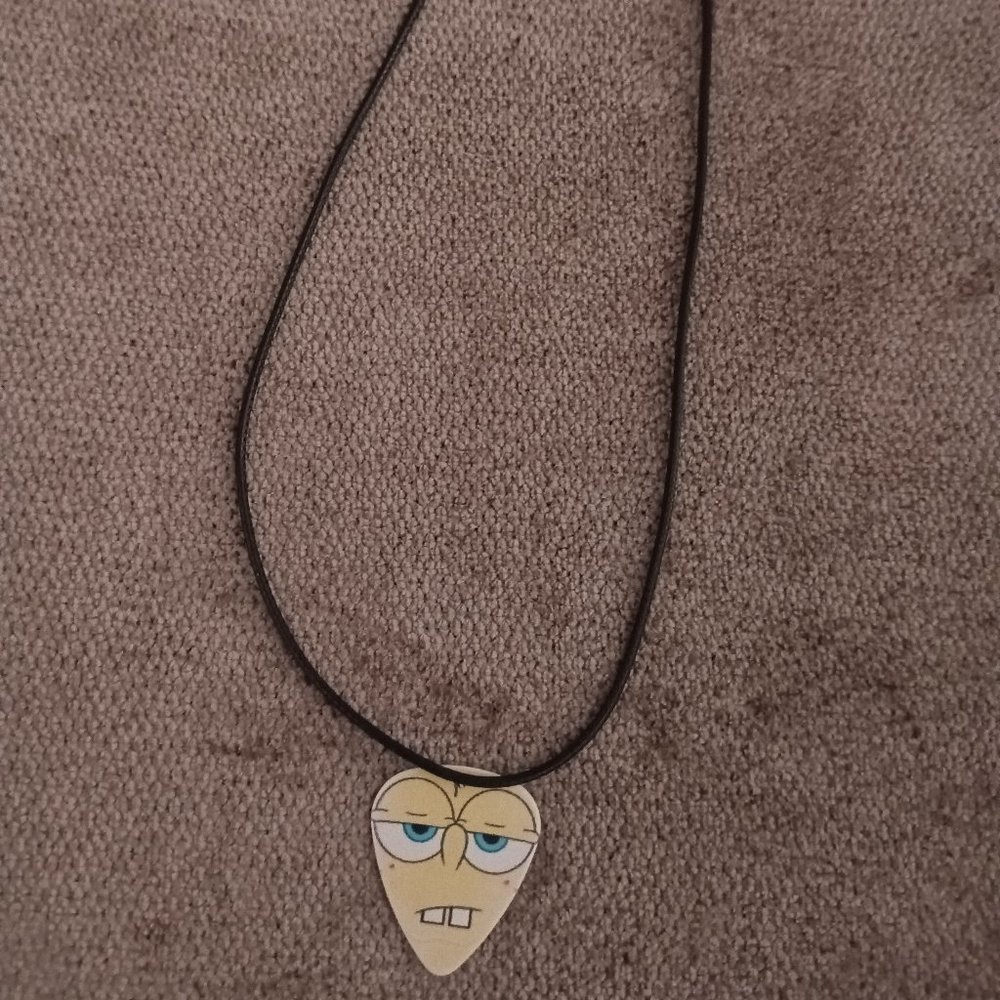 SPONGEBOB SQUARE PANTS GUITAR PICK NECKLACE